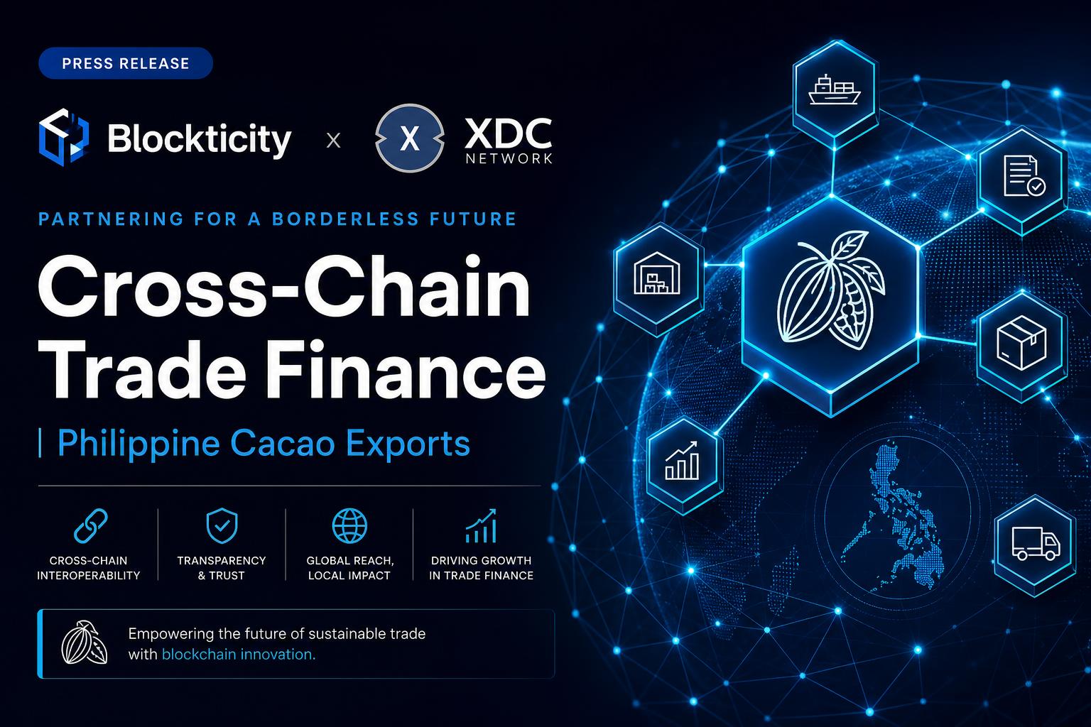 Blockticity and XDC Network cross-chain trade finance for Philippine cacao exports